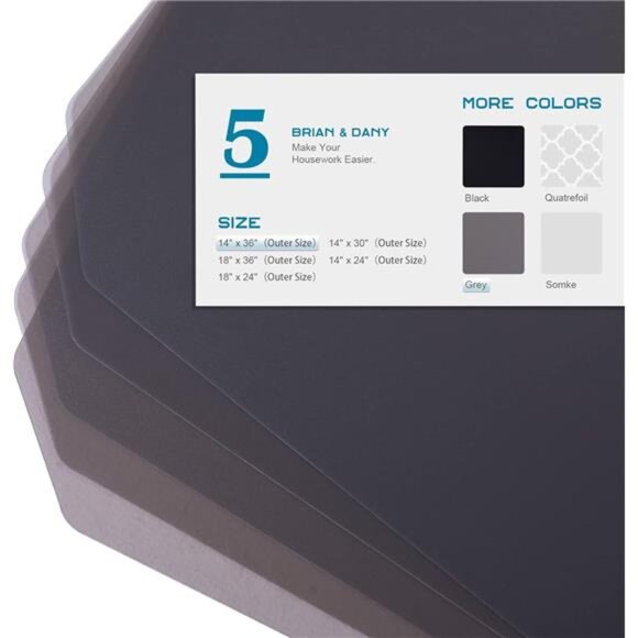 Wire Shelf Liner 14" X 36", Heavy Duty Shelf Liners for Wire Shelving,Waterproof - Picture 3 of 7